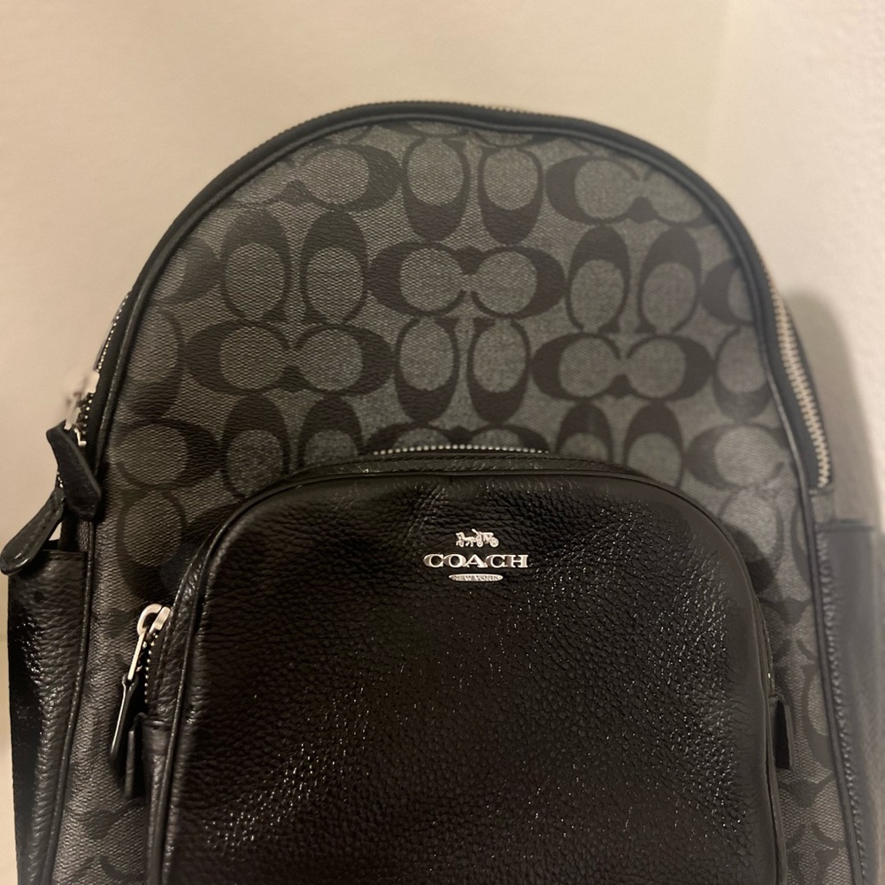 Coach Signature Black and Gray Men's Backpack